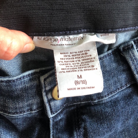 Elastic maternity jean shorts - Picture 5 of 5